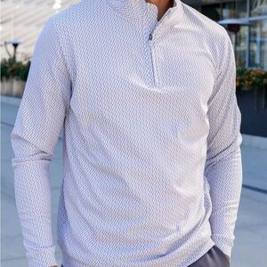 USA Palm Cloud 1/4 Zip Long Sleeve Top